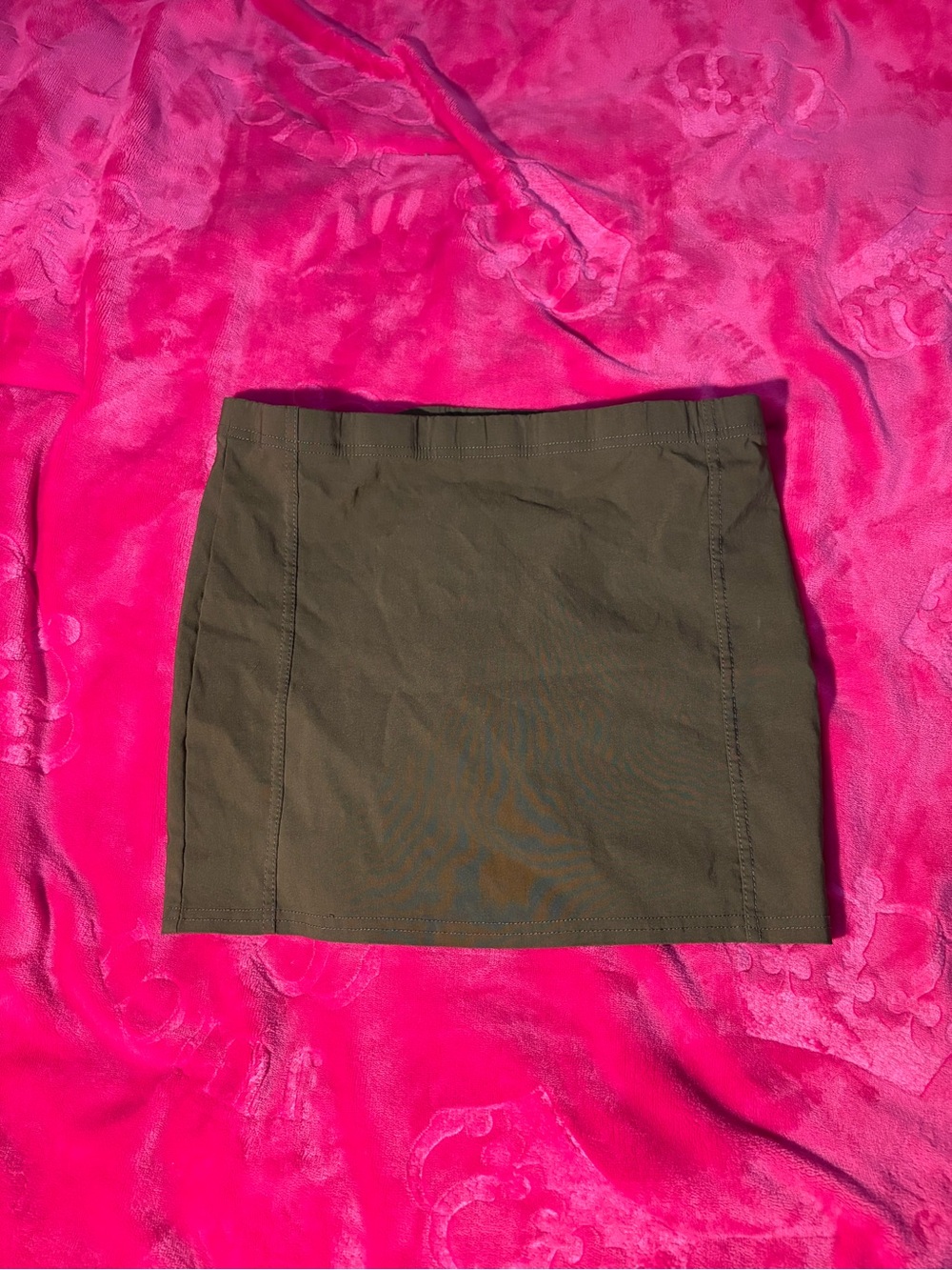 PrettyLittleThing Olive Green Mini Skirt